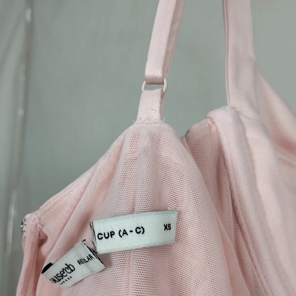 Elegant Pink Evening Dress house of cb lini pink bustier corset slit long xs - Picture 6 of 6